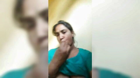 Punjabi MILF Aunty in thoughtful naughty pose, mature Indian beauty