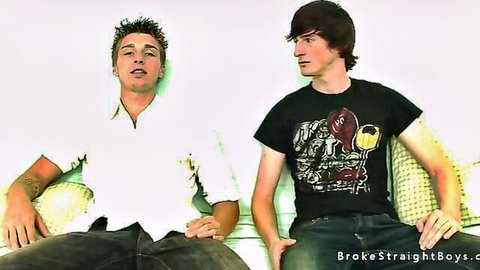 Ashton and Jase relax in casual tees before intense gay anal duo