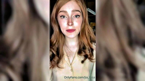 Jia Lissa redhead in teasing JOI video thumbnail