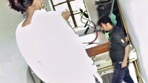Antim in white dress chats with teacher in steamy fingering preview