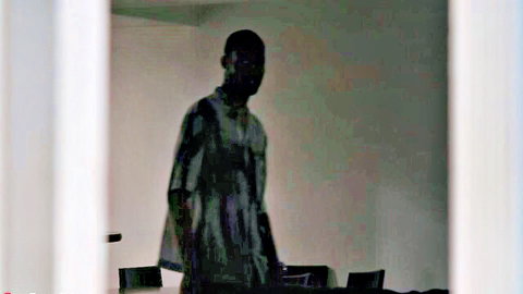 Hollywood Cash in shadowy sensual pose from New Sensations scene
