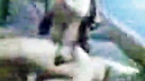 Blurry Pakistani woman with tight pussy roughly fucked doggy style by dark-skinned man