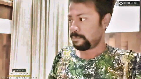 Indian man with beard in green shirt, thumbnail for hot babe vagina exposure video