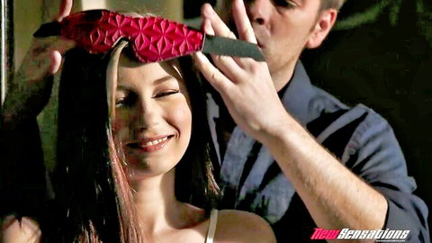 Carolina Sweets smiles in family roleplay scene before tits cum drench