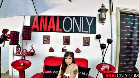 Isabel Moon posing seductively in Anal Only studio scene