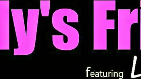 Pink stylized text logo 'Lilly's Frilly's featuring L' on black background