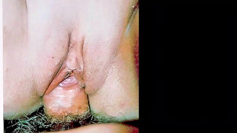 Close-up of amateur MILF's pussy during homemade penetration by older guy