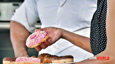 Veronica Leal teases with pink donuts in flirty threesome preview
