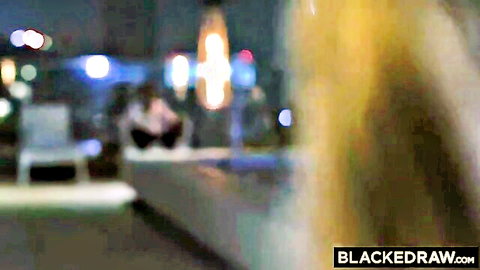 Petite blonde Destiny in lingerie rides Dwayne's XL double-dong