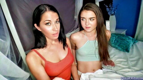 Alex Coal and Megan Marx in steamy step-sis POV lesson