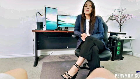 Ivy Ireland office tease with stepson naughty hand and ass play