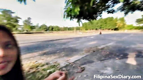 Gorgeous Pinay teen with stunning body in outdoor POV tease