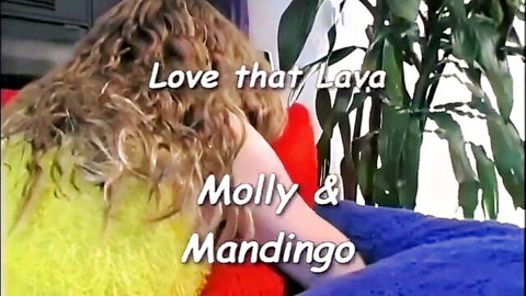 Molly Rome in yellow top with Mandingo, petite blonde in interracial tease