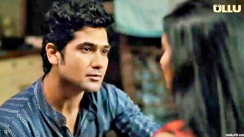 Indian couple in intimate gaze, ex-bf lingerie hardcore tease from Ullu