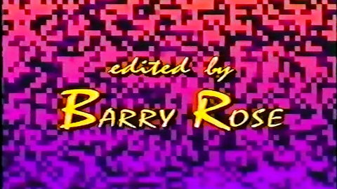 Vintage adult video title screen edited by Barry Rose with pink gradient background