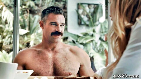 Ivy Wolfe flirts with muscular Charles Dera in outdoor scene