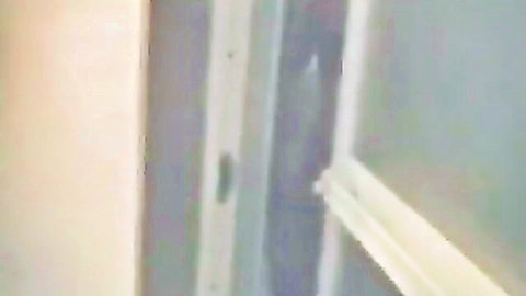 Blurry glimpse of skinny Asian wife in intimate threesome setup