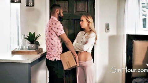 Braylin Bailey and Mickey Mod in teasing taboo doorway encounter