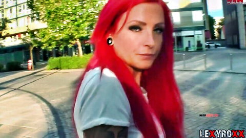 LexyRoxx redhead with big tits in POV dirty talk and tit sucking