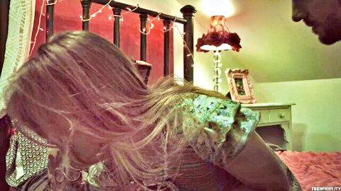 Ivy Wolfe deepthroats big dick in boxers like a pro, blonde teen oral action
