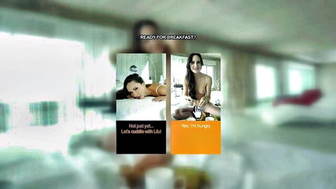 Lilu Moon nude in bed, ready for breakfast interactive scene