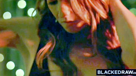 Seductive redhead white woman in BBC threesome preview