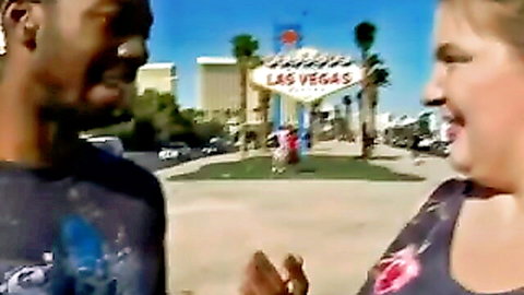 Chubby white BBW picked up by black guy in Las Vegas for dirty fuck