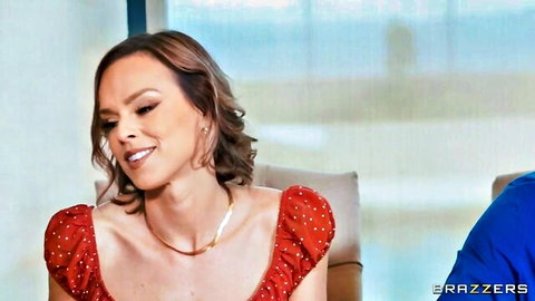 Serenity Cox in red dress caught cheating with Annie King & Kyle Mason