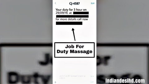 Indian duty massage job ad screenshot recruiting masseuses for erotic services