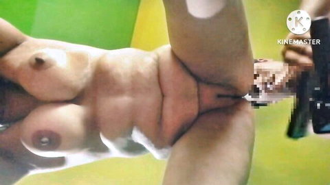Nude Indian woman spreads legs showing pussy and tits in explicit selfie