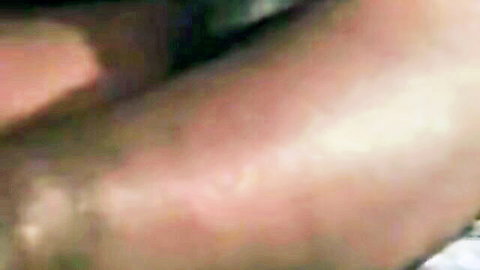 Cheating wife with big natural tits giving retro blowjob, filmed by husband