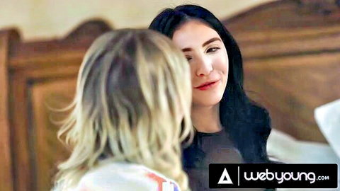 Jane Wilde and Melody Marks intimate roommate moment on bed