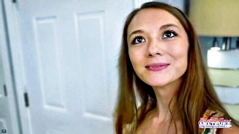 Mira Monroe seductive smile in amateur anal sex video thumbnail