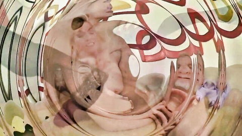 Distorted artistic view of old man fucking nude woman hard and fast