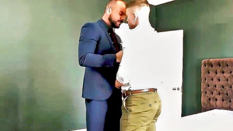 Angelo's big ass and deepthroat skills tested by Ruslan in gay bed scene
