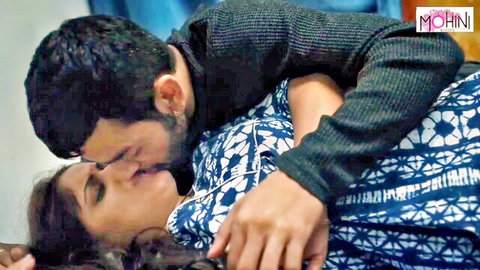 Passionate kiss between Desi man and woman in steamy homemade video