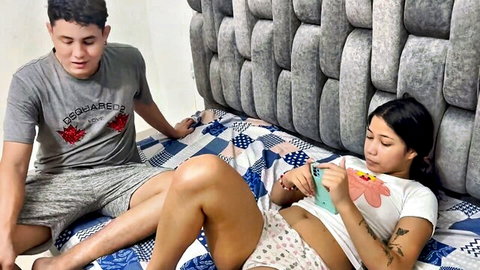 Partynomercy2 stepsister exposes pussy for stepbrother in hot squirt debt payoff