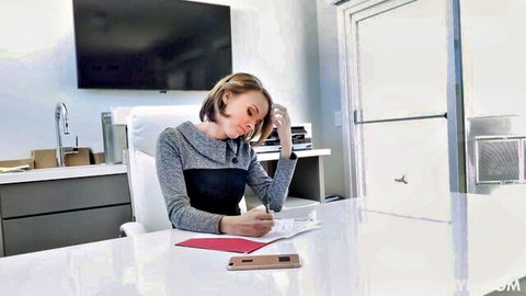 Pristine Edge as ultimate MILF candidate in office interview for Mylf