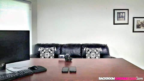 Maria Kazi in backroom setup for intense anal play with plugs and cigars