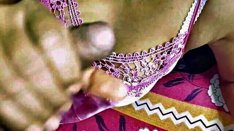 Ronyxxx Indian beauty in purple lace lingerie with hand groping big boobs