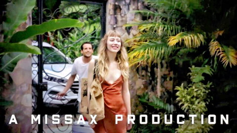 Bridgette B and Ivy Wolfe in sultry tropical dress tease, outdoor encounter
