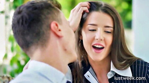 Stacy Cruz kissed passionately by man in steamy threesome preview