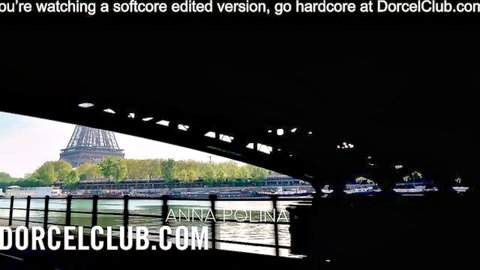 Anna Polina in softcore Paris outdoor scene, Eiffel Tower view