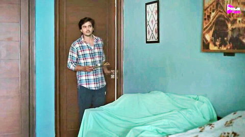 Ayesha Kapoor in teasing bedroom scene with man at door
