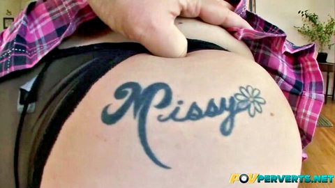 Missy Monroe's tattooed ass exposed in POV anal rough sex thumbnail