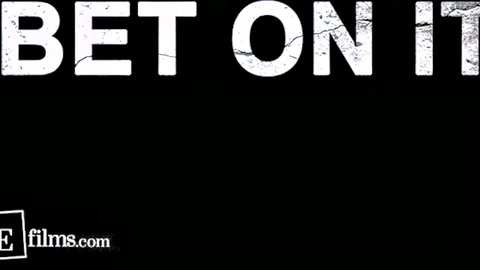 Bold white 'BET ON IT' promo text on black background for Efilms.com