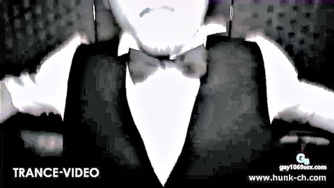 Amateur Asian twink Aka in seductive tuxedo bow tie pose