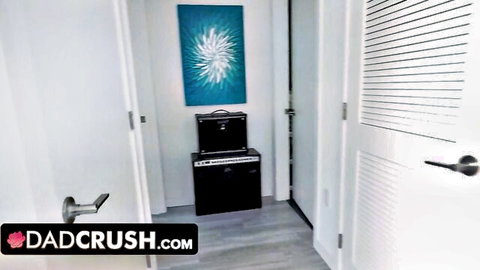Stepdaughter bratty learns hard lesson from dad's crush in hallway