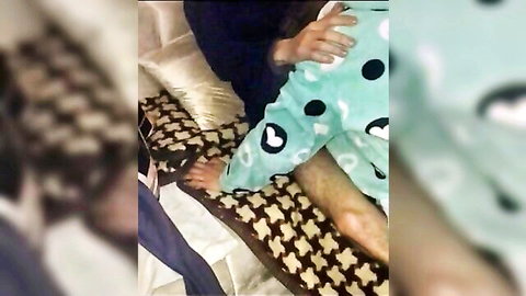 Pornnomaroc teases Arab lover in cute polka-dot pajamas