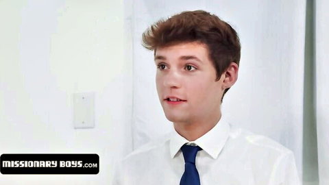 Marco Napoli in white shirt and blue tie, teasing gaze in sensual ceremony